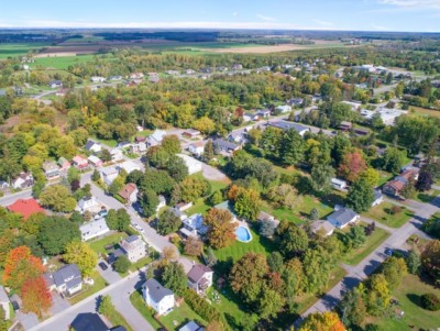 Drone residential real estate photograph